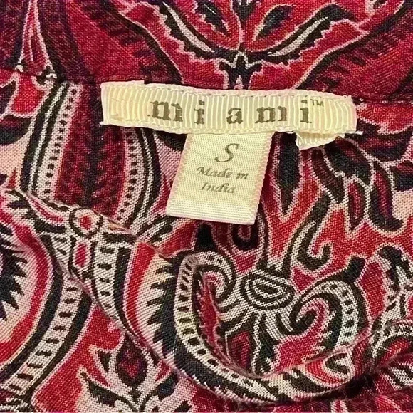 Miami Women’s Shirt Dress Sz Small with Pockets Bohemian Lightweight Vacation - Picture 8 of 10